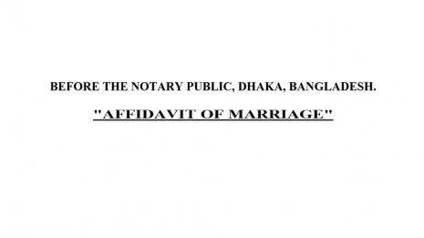 Affidavit of Marriage