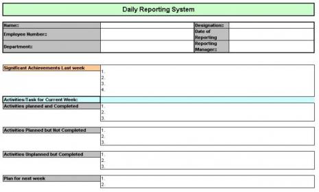 Daily Report Tracking System